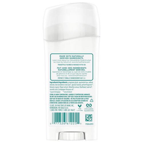 Tom's of Maine Long-Lasting Aluminum-Free Natural Deodorant for Women, Wild Lavender, 2.25 oz. 3-Pack