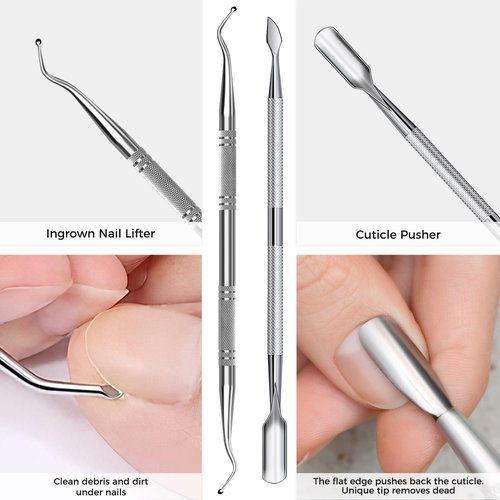 Toenail Clippers for Thick Toenails, Heavy Duty Toenail Clippers for Ingrown Nails, Angled Head Toe & Slanted Nail Clipper with Long Handle 5PCS