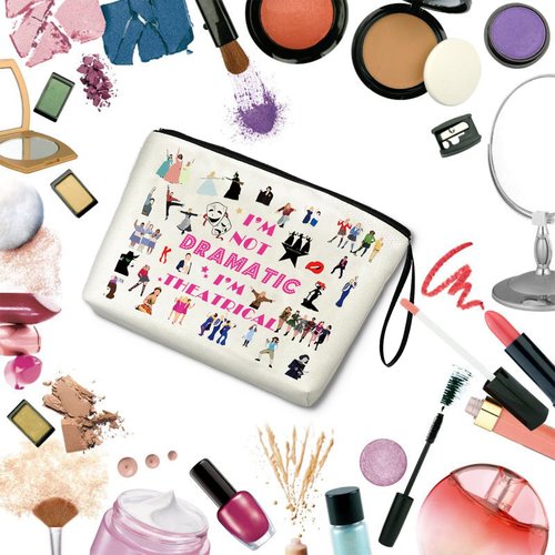 APAKUTA Theater Gifts Makeup Bag Theatre Bag I'm Not Dramatic I'm Theatrical Musical Theatre Gift Wicked West End Gifts for Theater Lovers Zipper Pouch
