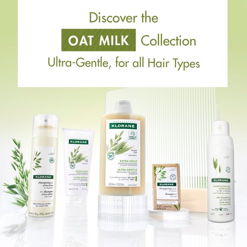 Klorane Ultra-Gentle Shampoo with Oat Milk - Sulfate-Free, Hypoallergenic Formula for All Ages - 13.5 fl. oz.