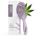 AIMIKE Hemp-Relax Detangler Hair Brush - Eco-Friendly Vented Brush for Wavy & Straight Hair | Soft Bristles for Easy Tangle Removal