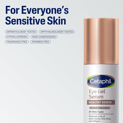 Cetaphil Hydrating Eye Gel Serum - 24Hr Anti-Aging Under Eye Cream for Dark Circles & Wrinkles | 0.5 Oz