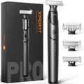 Skiennix Beard & Body Hair Trimmer - All-in-One USB-C Fast Charging, Waterproof Groomer, Black