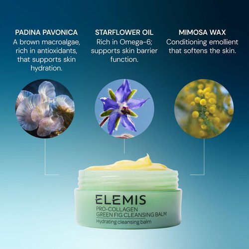 ELEMIS Pro-Collagen Cleansing Balm 3-in-1 Facial Cleanser for All Skin Types, Daily Skincare to Soften, Deep Cleanse & Hydrate, Makeup Remover