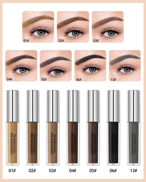 Skiennix Waterproof Tinted Brow Gel - Long Lasting Smudgeproof Eyebrow Makeup | Blonde with Brow Razor Brush