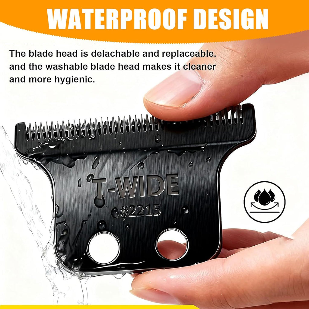 Wahl 5 Star Detailer Li Trimmer Blades - Adjustable Stainless Steel Zero-Gap Replacement (Black)