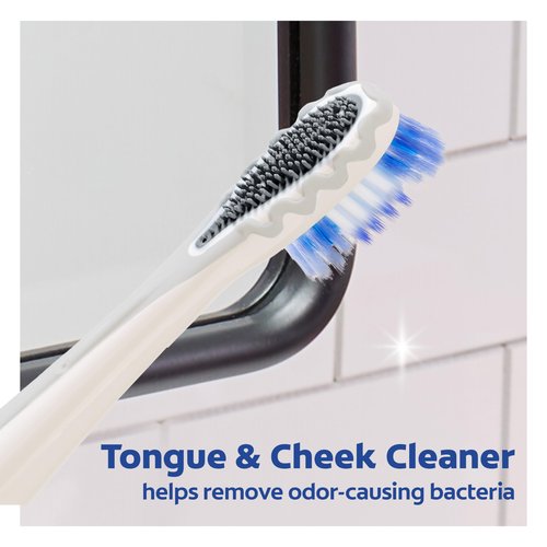 Colgate 360 Power Deep Clean Battery Operated Sonic Toothbrush, Soft Adult Toothbrush, Includes 1 AA Battery, Rubber Polisher, and Tongue and Cheek Cleaner