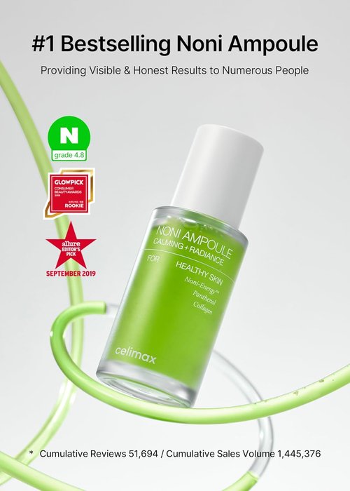 Celimax Noni Energy Ampoule 50ml - Hydrating & Soothing Serum with Noni Extract for Wrinkles & Fine Lines