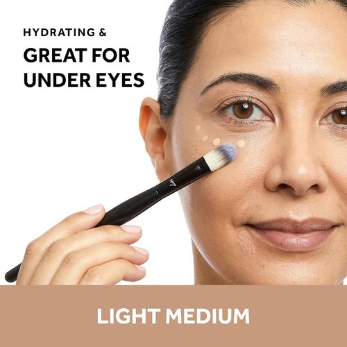 No7 Lift & Luminate Triple Action Serum Concealer - Light Medium - Anti-Aging Liquid Makeup for Blemishes & Dark Circles (8ml)