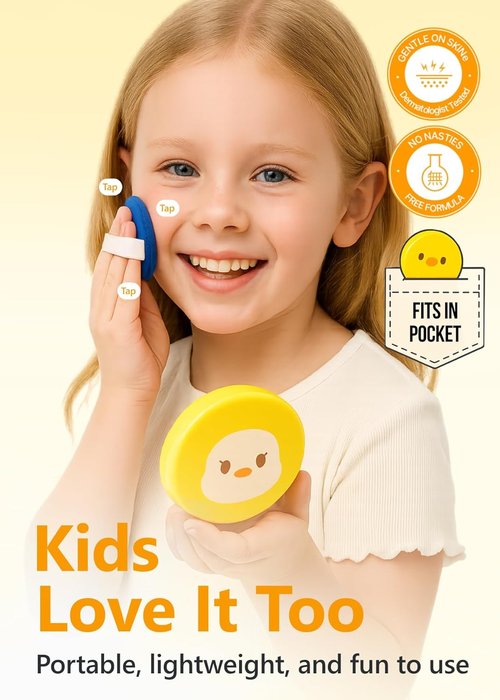 ATOPALM | Tok Tok Facial Sun Pact | Moisturizing SPF43 PA+++ Sunscreen | Compact for Dry & Sensitive Skin | 15g