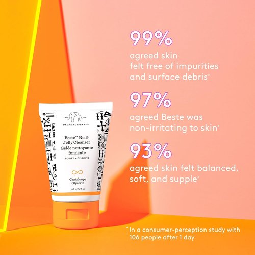 Drunk Elephant Beste No. 9 Jelly Cleanser - Travel-Size Gel Face Wash - Cruelty-Free & Dermatologist-Tested