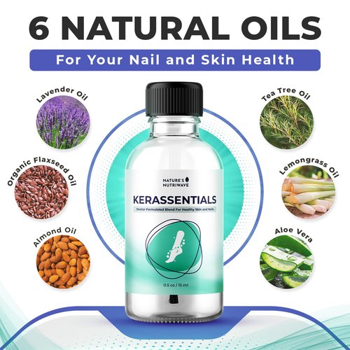 Nature’s NutriWave Kerassentials Oil, 8-IN-1 Plant-Based Formula, Natural Ingredients | Made in USA, No Stimulants, Non-GMO – 15ml, 1 Month Supply