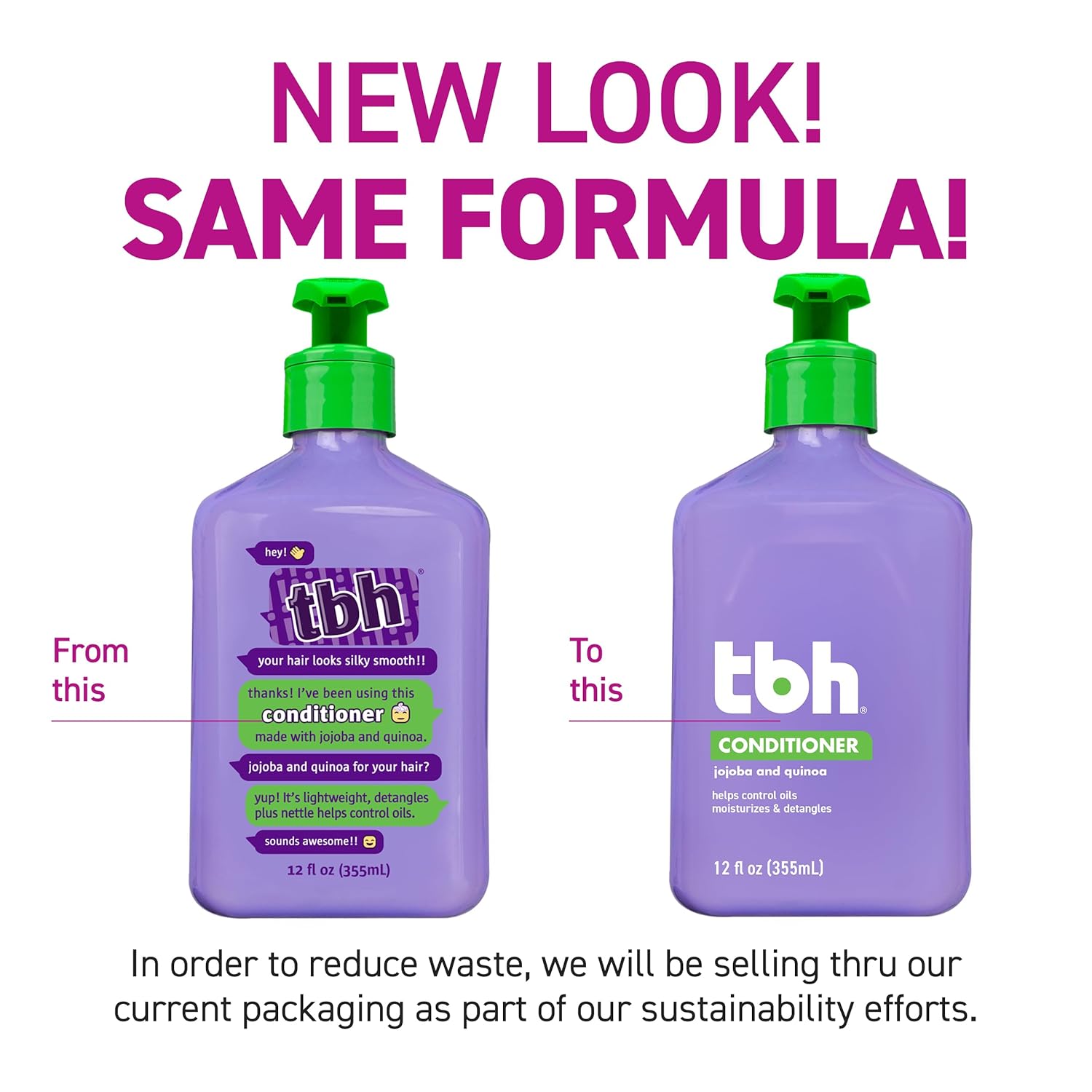 TBH Kids & Teen Hair and Body Care Set - Natural Shampoo, Conditioner & Body Wash - Sulfate & Paraben Free - 3-Pack, 12 oz Each