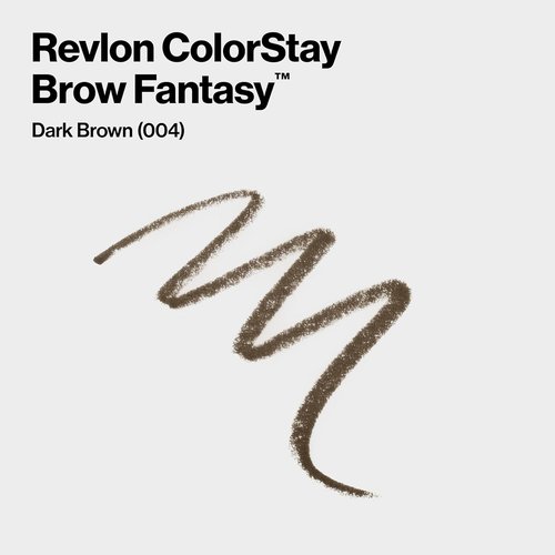 Revlon ColorStay Brow Fantasy - All-In-One Eyebrow Powder Pencil & Shaping Gel, 16HR Smudge-Proof, Dark Brown