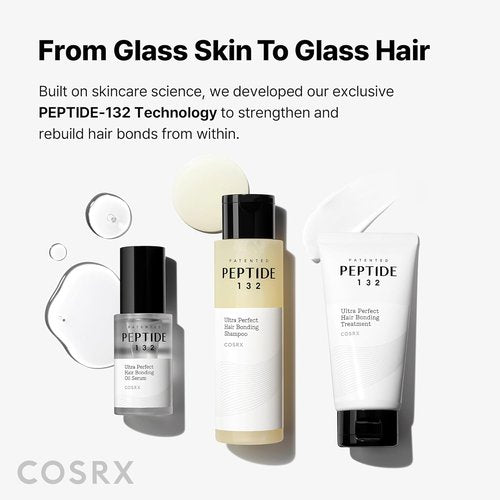COSRX PEPTIDE 132 Hair Bonding Shampoo - Daily Scalp Treatment for Dandruff & Repair - 3.38 fl oz