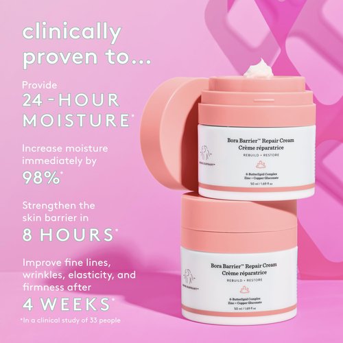 Drunk Elephant Opening Night Kit - Bora Barrier Cream (50ml/1.69 fl oz), Mello Marula Cream Cleanser (60ml/2 fl oz), TLC Framboos Glycolic Night Serum (15ml/.5 oz), Ceramighty Cream (5ml/.16 fl oz)