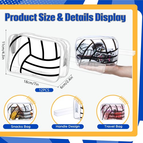 Meanplan 160 Pcs Volleyball Party Favors Volleyball Team Gifts Set Sports Accessories Include Cosmetic Bags Bracelets Hair Ties Hairbrushes Compact Mirrors Stickers for Sports Party Supplies