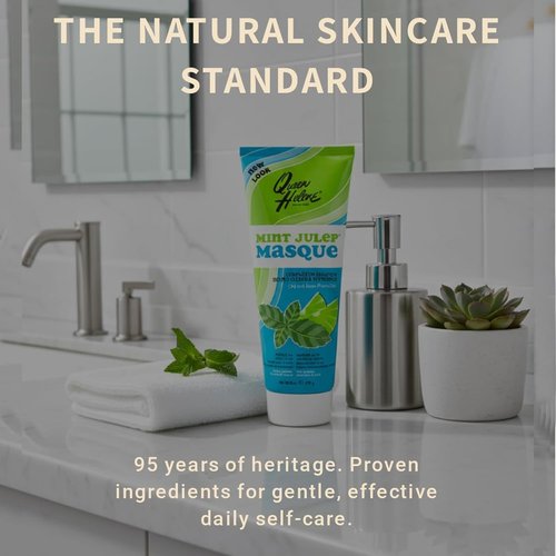 Queen Helene Mint Julep Masque 8 oz - Deep Cleansing Clay Face Mask for Oily Skin | Purifies Pores & Soothes with Mint