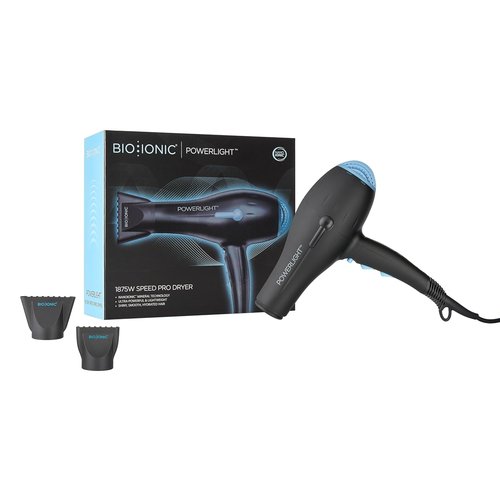 BIO IONIC Powerlight Pro Hair Dryer - Lightweight Design for Fast Drying & Styling