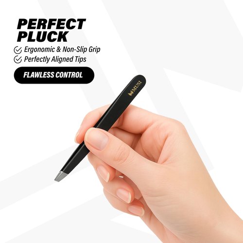 MUSI tweezers Shape Eyebrows & Remove Facial Hair, Ingrown Hair, Chin & Splinters – Expert Tweezers Kit with Eyebrow Scissor, Professional Multipurpose tweezers kit, Stainless Steel Men & Women