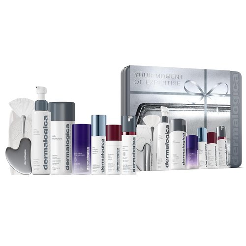 Dermalogica Expert Level Skin Care Routine Set - 6 Products, Headband, Gua Sha & Fan Brush