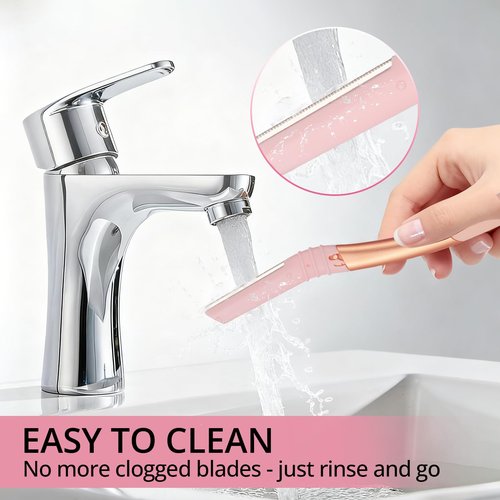 Mistfree Dermaplane Razor for Women Face, Eyebrow Razor with Reusable Handle and 10 Refill Blades, Professional Dermaplaning Tool Face Razors for Exfoliation, Peach Fuzz Removal, Eyebrow Shaping