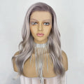 CIMITIKI Highlight Ash Blonde with Brown Colored 13x4 Lace Front Wig Ready to Wear HD Glueless 18Inch Body Wave Pre plucked Natural Hairline for Women