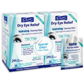 Dr. Fischer Tea Tree Eyelid Wipes for Dry Eyes - Gentle Eye Wipes for Everyday Eye Conditions and Hypoallergenic Makeup Remover (60 Wipes)