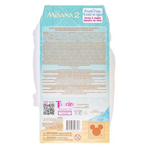 Townley Girl Moana 2 Non-Toxic Water-Based Peel Off Nail Polish Set with Glittery Shimmery and Opaque Colors for Girls Kids Ages 3+ Perfect for Parties Sleepovers and Makeovers 8 Pcs