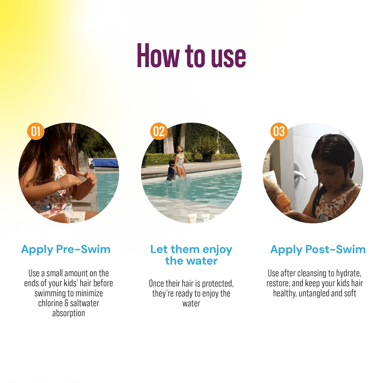 TRIHARD Kids Hair and Body Protection Essentials - 3-in-1 Shampoo, Conditioner & Body Wash for Sensitive Skin