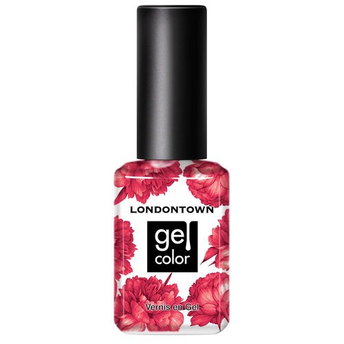 LONDONTOWN UV/LED Gel Nail Polish - Long-Lasting, Chip-Resistant High Shine - Glossy Shimmery Red Orange, 12ml