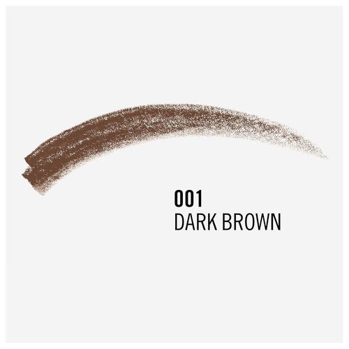Rimmel London Eyebrow Pencil - Long-Wearing, Highly Pigmented with Built-In Brush | Dark Brown, 0.05oz