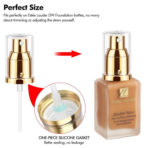 Estee Lauder Foundation Pump - Makeup Pump for Double Wear Foundation | 2 Pack, Gold
