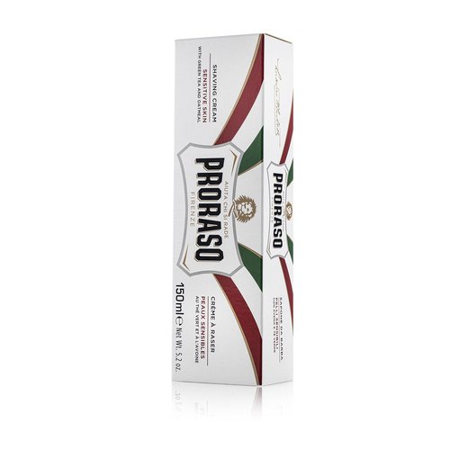 Proraso Shaving Cream - Oatmeal & Green Tea - Nourishing & Gentle Formula Shave Cream for Sensitive Skin - Premium Italian Shaving for Men - 5.2oz