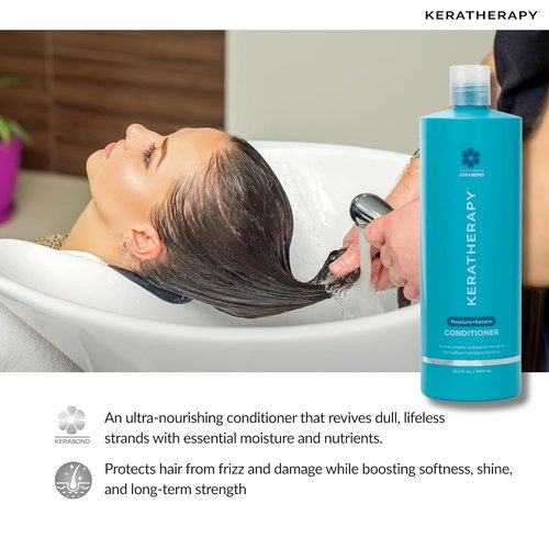 Keratherapy Moisture Conditioner - Hydrating 33.8 fl. oz. Formula with Collagen & Jojoba Oil for Dry Hair