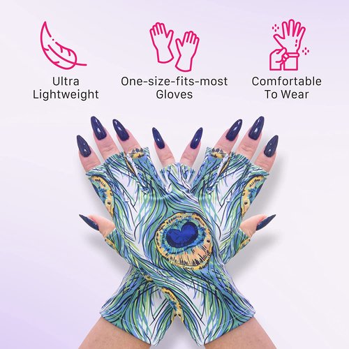 ManiGlovz -The Original Dermatologist Recommended UPF 50+ UV Protective Manicure and Sunblock Fingerless Gloves, Sun Protection, Driving and Gel Manicure Gloves in Neon Pink