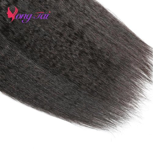 1 Bundle Human Hair Raw Kinky Straight Human Hair Bundles,100% Unprocessed Brazilian Virgin Hair 12A Premium Bundles 12 Inch Natural Color, No Shedding, No Smell, No Tangle