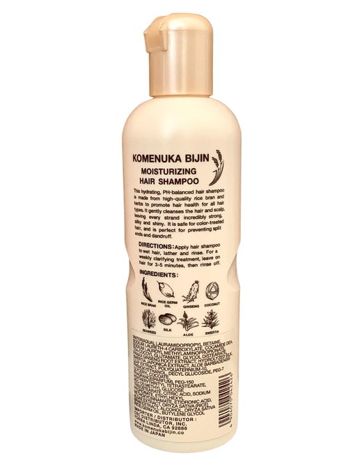 Komenuka Bijin NS-K Moisturizing Hair Shampoo (ENGLISH PACKAGING-Exclusive Edition for USA market) No Paraben No Sulfate (11 fl oz.)