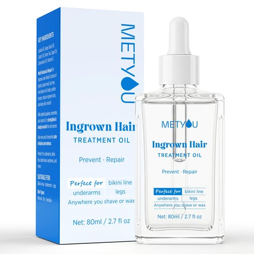 Metyou Ingrown Hair Treatment Oil for Women: V Soothes Redness & Prevents Razor Bumps - After Shave Treatment Oil for Bikini Area, Legs, Underarm and Arm - 80ML