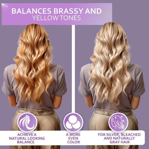 Skiennix Purple Shampoo and Conditioner Set - Sulfate & Paraben Free Toner for Platinum Blonde & Grey Hair | 2 x 16 fl oz