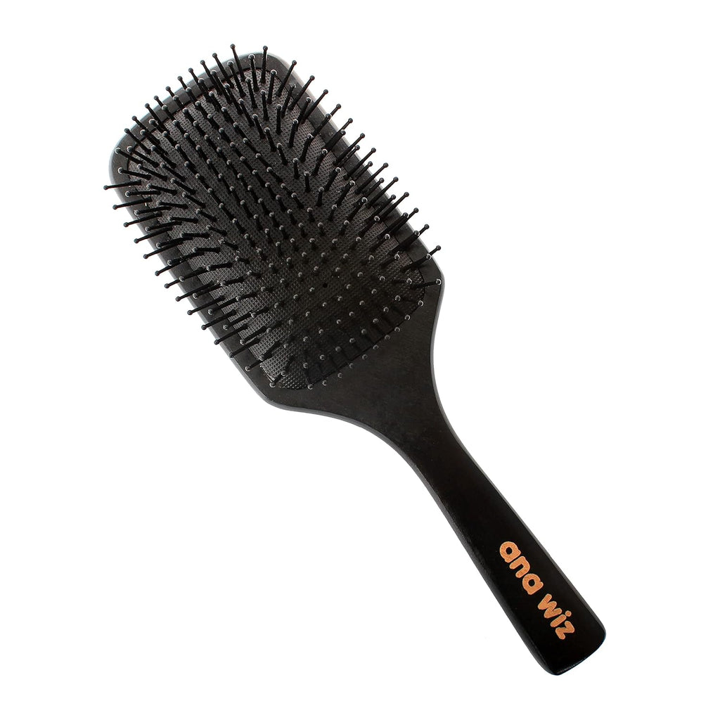 Wooden Paddle Hair Brush by [Brand Name] - Effortlessly Detangles for Sleek, Straight & Wavy Hair | Includes Reusable Brush Bag