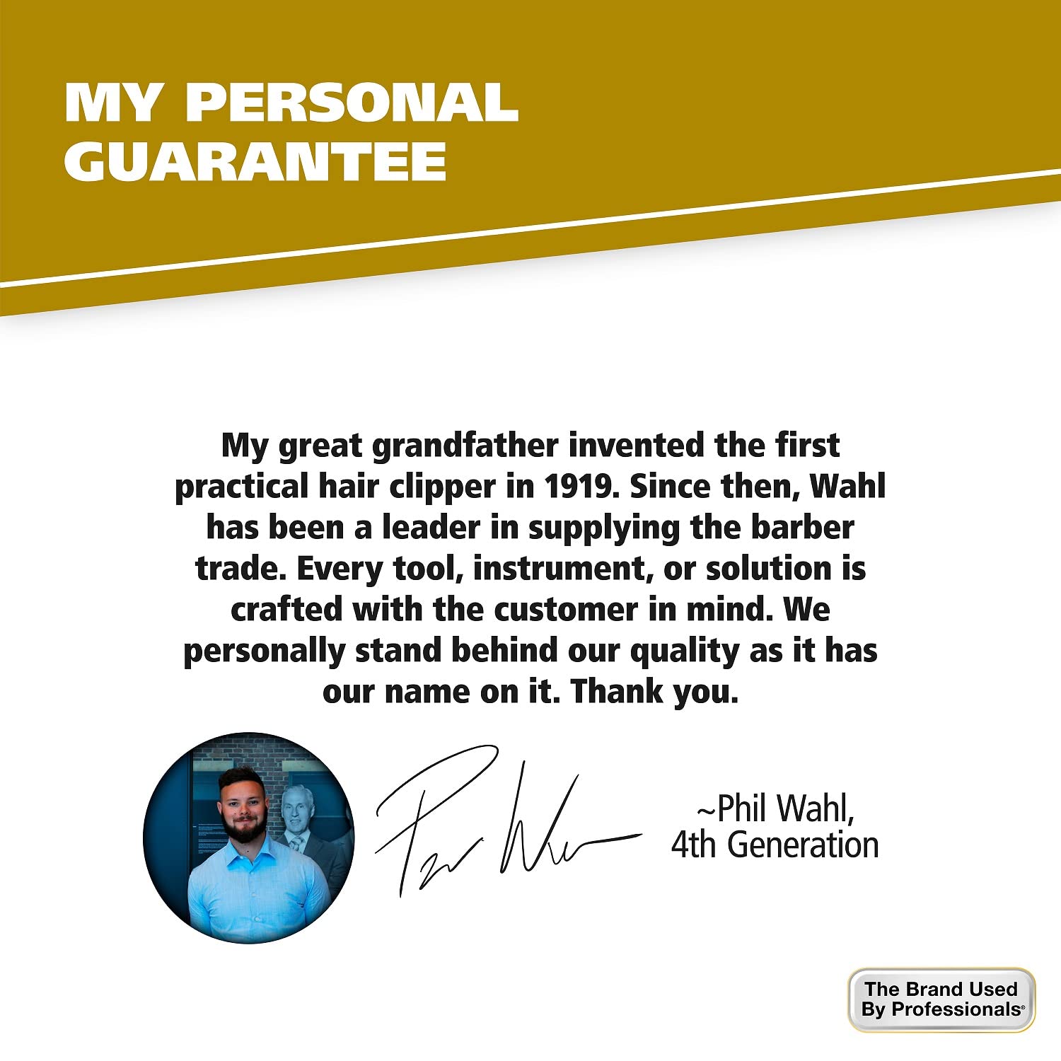 Wahl Beard, Mustache, & Hair Styling Comb for Men's Grooming - Handcrafted & Hand Cut with Cellulose Acetate - Smooth, Rounded Tapered Teeth - Model 3328