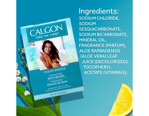 Calgon Ultra Moisturizing Bath Beads 30 Oz (Ocean Breeze, Pack of 3)