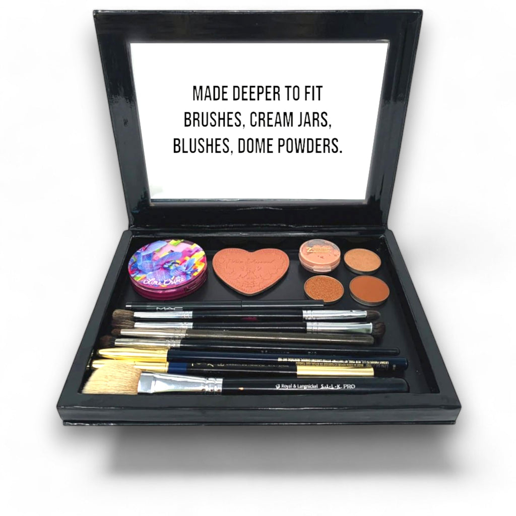 Z Palette Extra Large Deep Black Empty Magnetic Makeup Palette with Clear Window