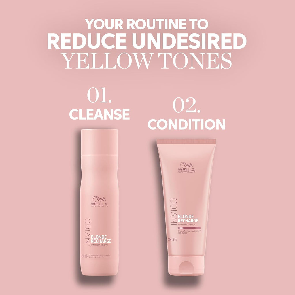 Wella Professionals INVIGO Blonde Recharge Cool Shampoo - Color Enhancing Formula for Radiant Blondes