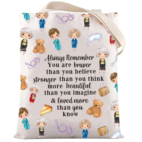 LEVLO Golden Inspired Cosmetic Make Up Bag Golden TV Show Fans Gift You Are Braver Stronger Smarter Than You Think Makeup Zipper Pouch Bag For Women Girls (Golden T)