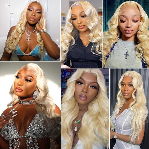 613 5x5 Closure Hd Lace Transparent Deep Part 55 613 0.11mm Ultra-Thin Invisible Skinlike Lace Closure Blond Color 12a Grade Body Wave Human Hair Pre Plucked With Baby Hair Free Part 14 Inch