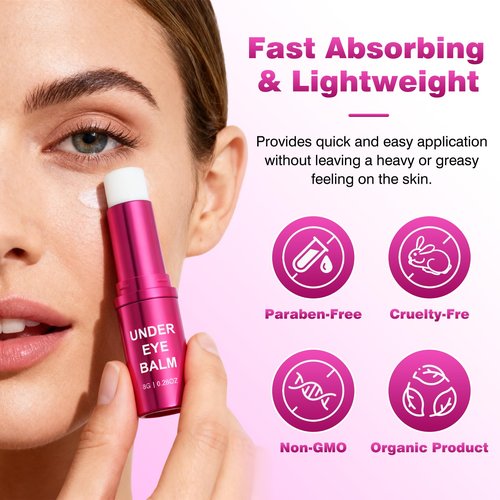 Retinol Eye Cream Balm, Hydrating Under Eye Care Daily Wrinkle Cream, Infused with Caffeine to Smooth and Hydrate Skin, Eye Serum for Anti Aging Reduce Wrinkles, Puffiness and Bags Under Eyes, 0.28 oz