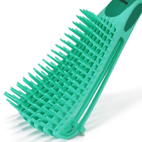 BESTOOL Detangling Brush for Black Natural Hair - Effortlessly Detangle Curly & Afro Textures (Green)