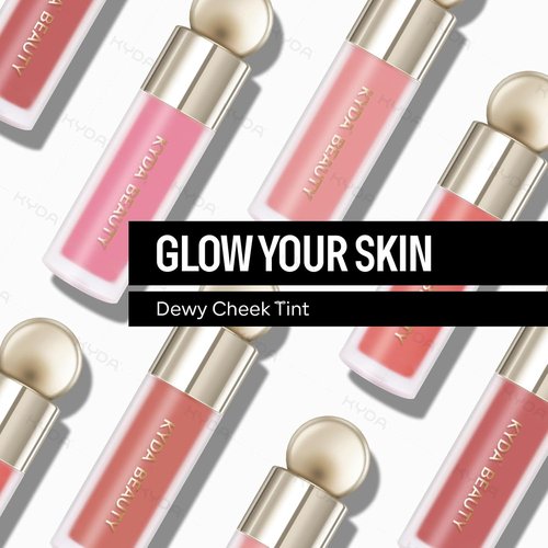 KYDA Liquid Blush - High Pigment Matte Tinted Cream for Cheeks | Long-Lasting Dewy Finish in Nude Pink